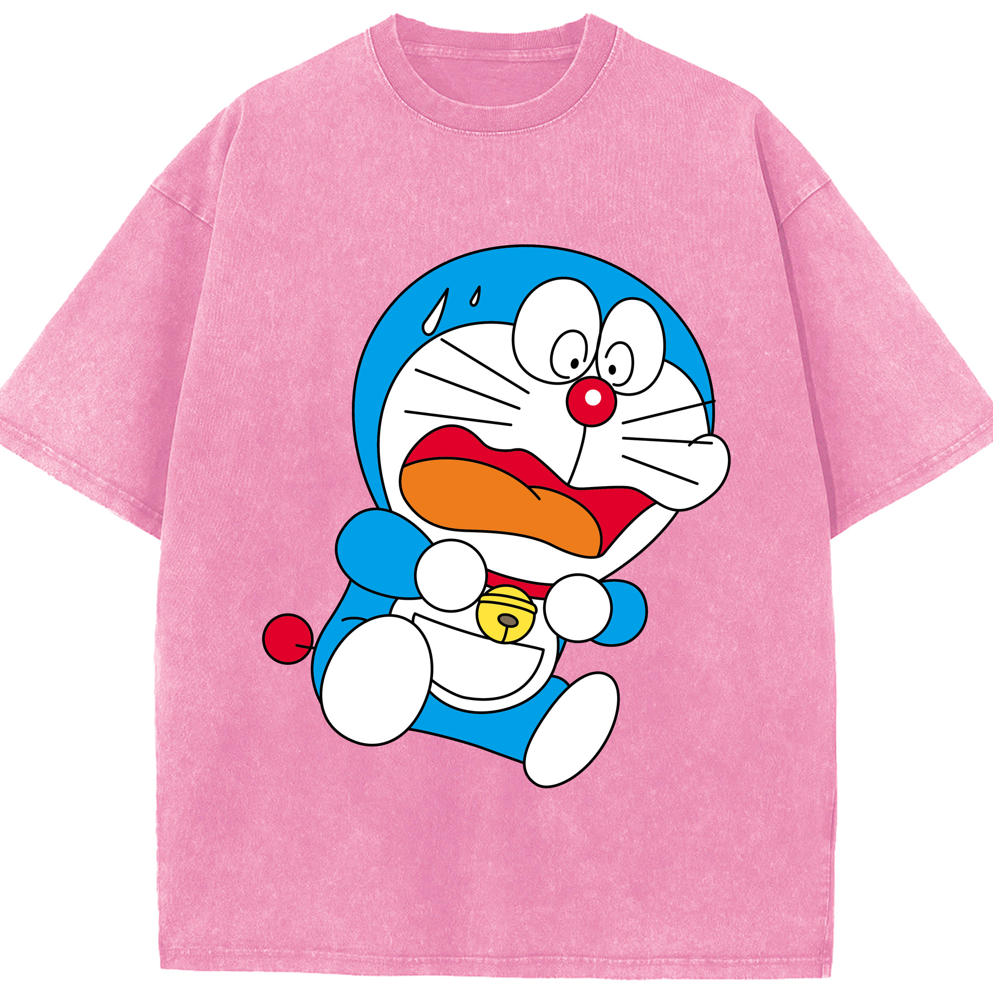 （画像用） ドラえもん Doraemon 綿100% ヴィンテージ風 半袖Tシャツ（フロントプリント）